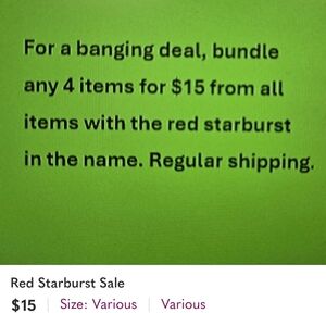 💥Red Starburst Sale - Entire Closet